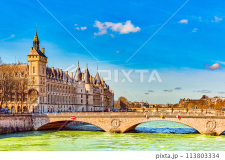 Prison Conciergerie. Fabulous, magnificent Paris in early spring. Prison Conciergerie. Fabulous, magnificent Paris in early spring. 113803334