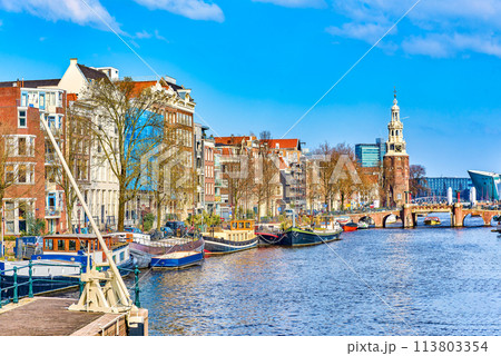 Fabulous, magnificent Amsterdam in early spring. Fabulous, magnificent Amsterdam in early spring. 113803354