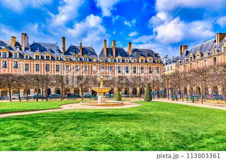 Fabulous Place des Vosges in the heart of Paris. Fabulous Place des Vosges in the heart of Paris. 113803361