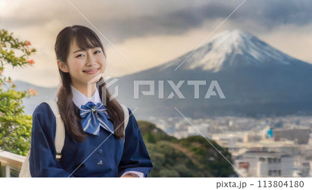 制服を着た女子高生 制服を着た女子高生 113804180
