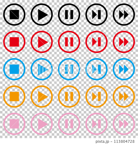 Video icon set 113804728