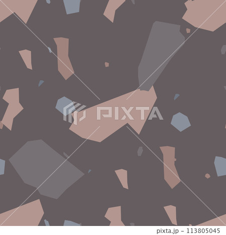 Terrazzo imitation seamless pattern. Realistic marble texture with stone fragments Terrazzo imitation seamless pattern. Realistic marble texture with stone fragments 113805045