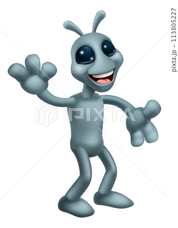 Alien Grey Gray Fun Cartoon Character Alien Grey Gray Fun Cartoon Character 113805227
