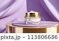 Face cream moisturiser, skincare and bodycare product on purple background, spa and organic beauty cosmetics for natural skin care routine 113806686