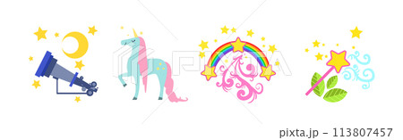 Medieval Fairy Tale Symbol and Attribute Vector Set Medieval Fairy Tale Symbol and Attribute Vector Set 113807457