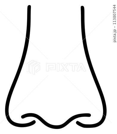 Human nose line simple minimalist icon. Element for design packaging and advertising of rhinitis medicines, cold, flu symptoms 113807544