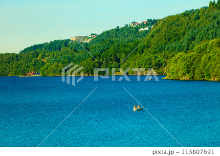 Tourism and travel. Landscape and fjord in Norway. 113807691