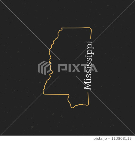 Mississippi map in thin line style. Mississippi infographic map icon. Mississippi state. Vector illustration linear modern concept Mississippi map in thin line style. Mississippi infographic map icon. Mississippi state. Vector illustration linear modern concept 113808115