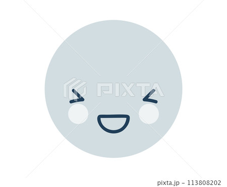 Blue laughing round Emoji Icon. Object Symbol flat Vector Art. Cartoon element for web design, poster, greeting card Blue laughing round Emoji Icon. Object Symbol flat Vector Art. Cartoon element for web design, poster, greeting card 113808202