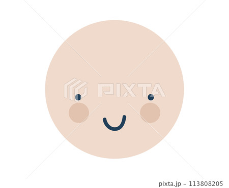 Beige happy round Love Emoji Icon. Object Symbol flat Vector Art. Cartoon element for web design, poster, greeting card, valentines Day, wedding Beige happy round Love Emoji Icon. Object Symbol flat Vector Art. Cartoon element for web design, poster, greeting card, valentines Day, wedding 113808205