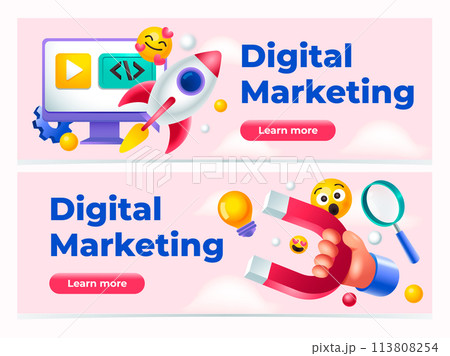 Marketing banner set 113808254