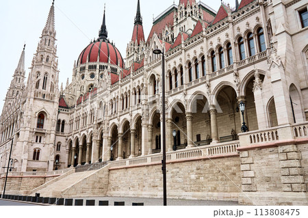 Detailed View of Budapest Parliament. Historical architecture 113808475