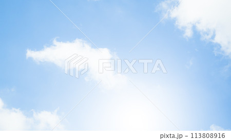 Sky Cloud Blue Background Cloudy summer Winter Season Day, Light Beauty Horizon Spring Brigth Gradient Calm Abstract Backdrop Air Nature View Wallpaper Landscape Cyan color Environment, Fluffy Climate 113808916