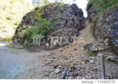 兵庫県生野市「生野銀山」金香瀬旧坑露頭群と坑道 113809210
