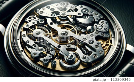 内部構造が見える時計のイラスト素材 [113809346] - PIXTA