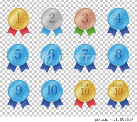 ランキングメダルのセット 113809614