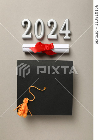 Graduation 2024, hat and other graduate accessories. Graduation 2024, hat and other graduate accessories. 113810156
