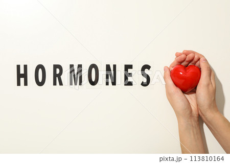 The concept of hormonal pills for the heart. The concept of hormonal pills for the heart. 113810164