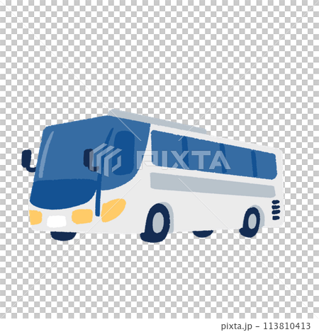 Simple hand drawn illustration of a bus 113810413