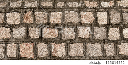 Old brick stone wall textured background. Old brick stone wall textured background. 113814352