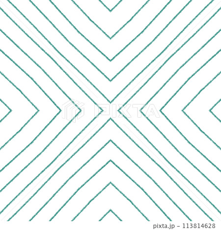 Tiled watercolor pattern. Turquoise symmetrical 113814628
