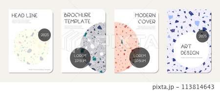 Brochure cover design. Terrazzo abstract Brochure cover design. Terrazzo abstract 113814643