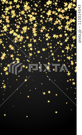 Magic stars vector overlay.  Gold stars scattered 113814843