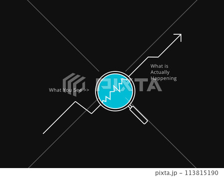 Simple Motivation graphic on a dark background. The Chart line Magnifier Simple Motivation graphic on a dark background. The Chart line Magnifier 113815190