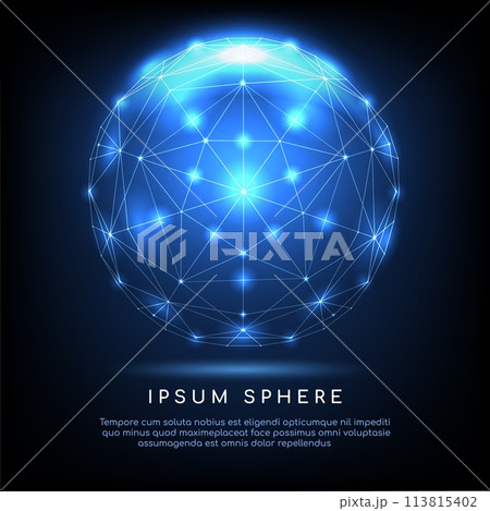 Futuristic polygonal sphere Futuristic polygonal sphere 113815402
