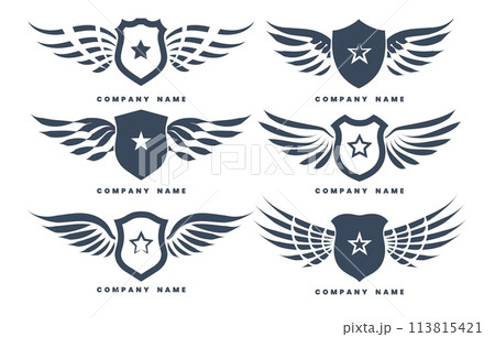 Winged logo company set Winged logo company set 113815421