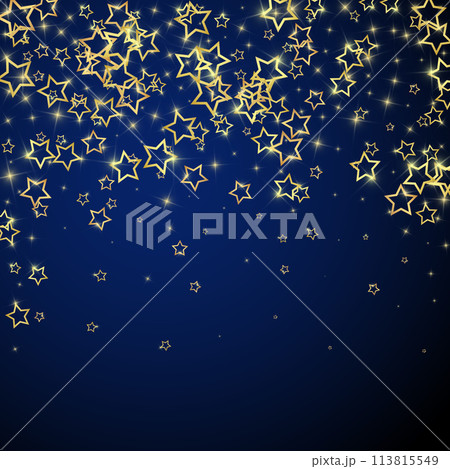 Gold sparkling star confetti. Gold sparkling star confetti. 113815549