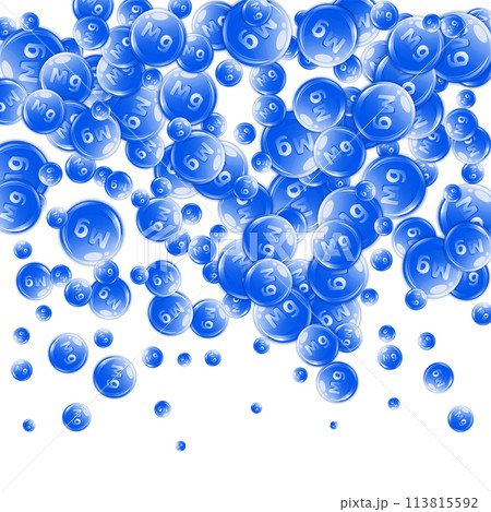 Magnesium round capsules scattered randomly. Magnesium round capsules scattered randomly. 113815592