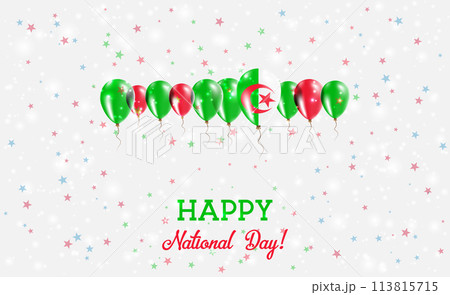 Algeria Independence Day Sparkling Patriotic 113815715