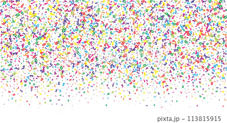 Scattered numbers. Colorful childish digits 113815915