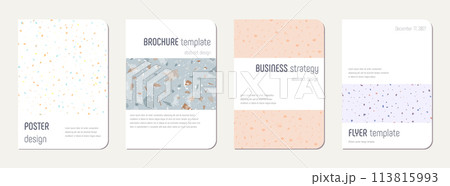 Brochure cover design. Terrazzo abstract Brochure cover design. Terrazzo abstract 113815993
