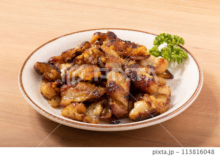 鶏皮の七味唐辛子焼き 113816048