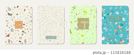 School diary cover design. Terrazzo abstract School diary cover design. Terrazzo abstract 113816188