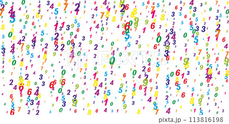 Falling colorful numbers. Math study concept with Falling colorful numbers. Math study concept with 113816198