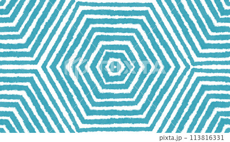 Medallion seamless pattern. Turquoise symmetrical 113816331
