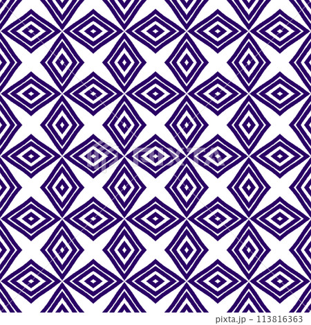 Geometric seamless pattern. Purple symmetrical 113816363