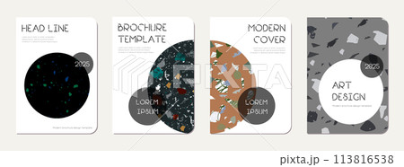 Notebook cover design. Terrazzo abstract 113816538