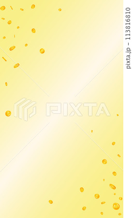 American dollar coins falling. Scattered gold USD American dollar coins falling. Scattered gold USD 113816810