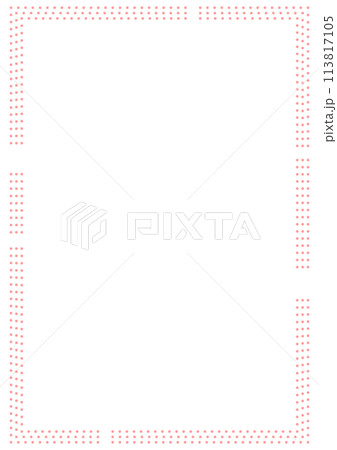 ピンクのドットラインのフレーム背景 113817105