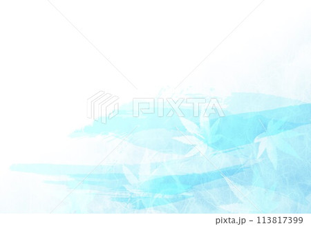 雲竜紙青色と紅葉 雲竜紙青色と紅葉 113817399