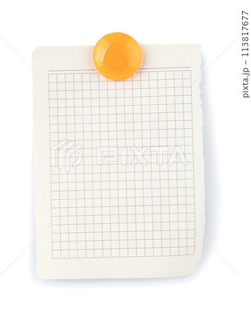 Empty paper sheet and magnet Empty paper sheet and magnet 113817677