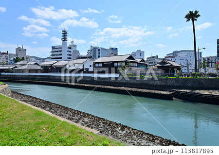 長崎市の風景 出島和蘭商館跡 長崎市の風景 出島和蘭商館跡 113817895