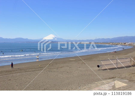 湘南海岸から見た湘南の風景 湘南海岸から見た湘南の風景 113819186