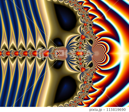 Computer generated abstract colorful fractal artwork 113819690