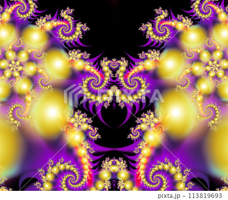 Computer generated abstract colorful fractal artwork 113819693