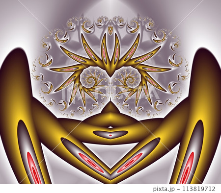 Computer generated abstract colorful fractal artwork 113819712